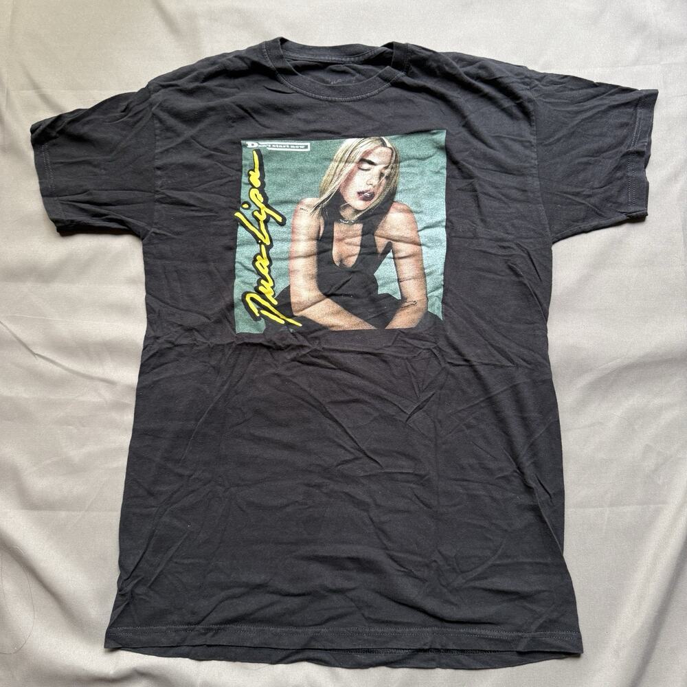 Dua Lipa Shirt Medium Black Dont Start Now Portrait Tee Pop Music